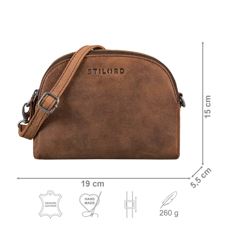 "Mikasa" Kleine Umhängetasche Damen Leder Elegante Crossbody Bag