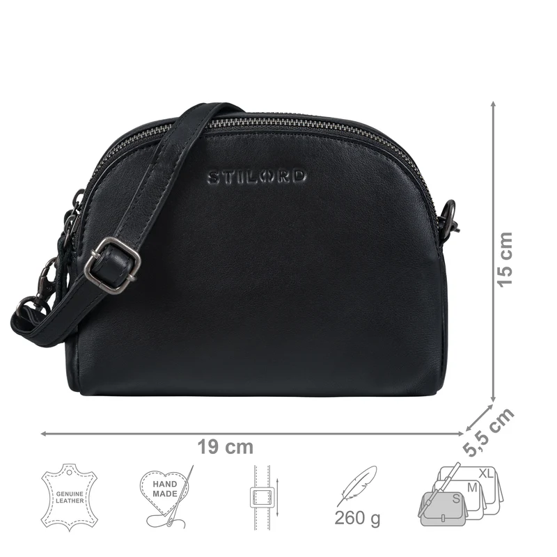 "Mikasa" Kleine Umhängetasche Damen Leder Elegante Crossbody Bag