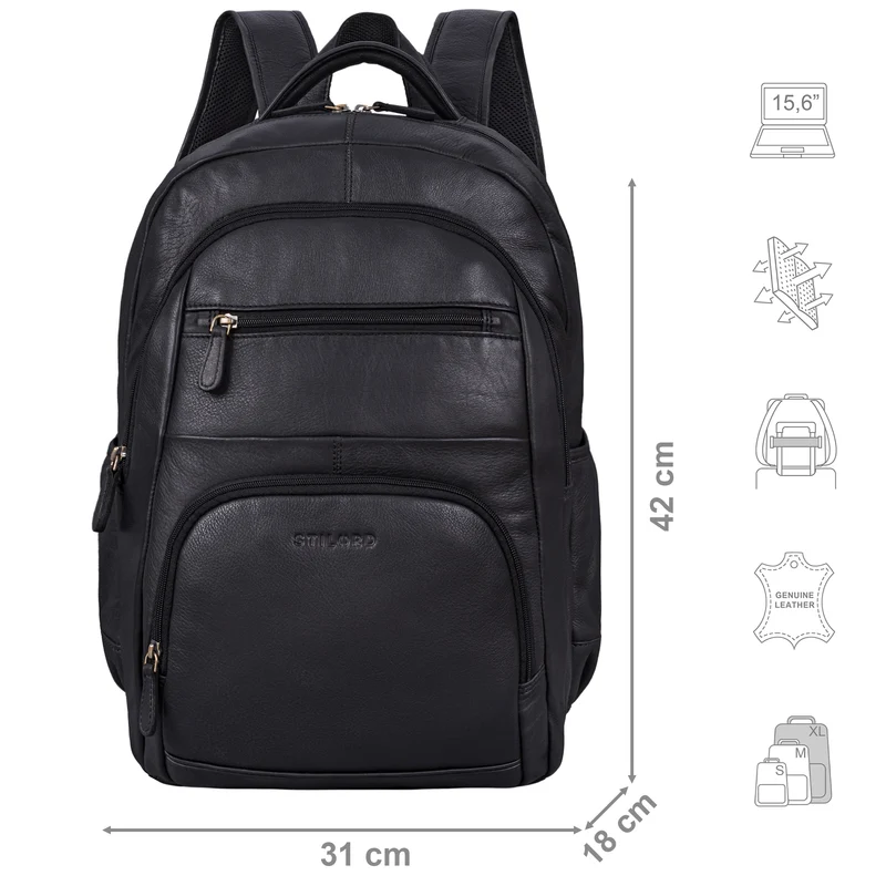 "Pierre" Leder Business Rucksack Damen und Herren