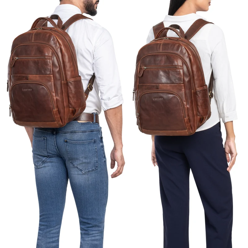 "Pierre" Leder Business Rucksack Damen und Herren