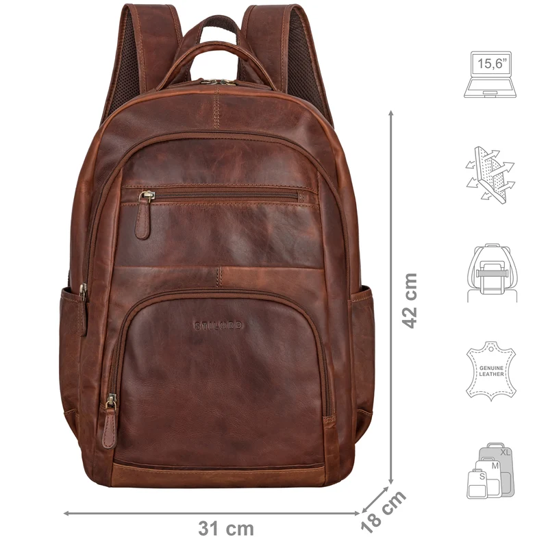 "Pierre" Leder Business Rucksack Damen und Herren