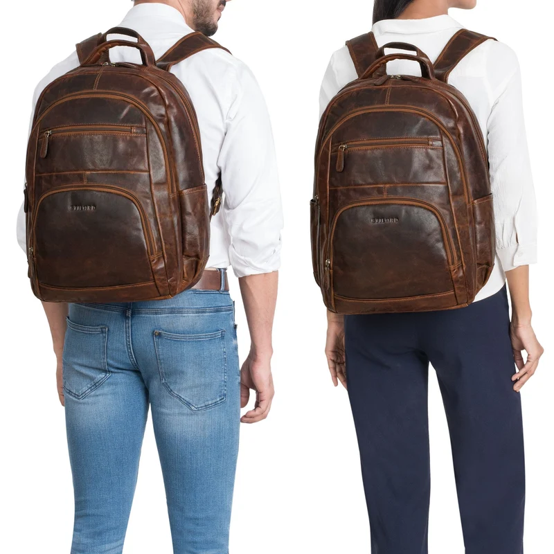 "Pierre" Leder Business Rucksack Damen und Herren