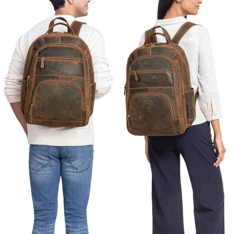 "Pierre" Leder Business Rucksack Damen und Herren