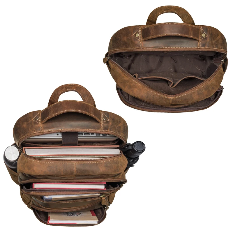 "Pierre" Leder Business Rucksack Damen und Herren