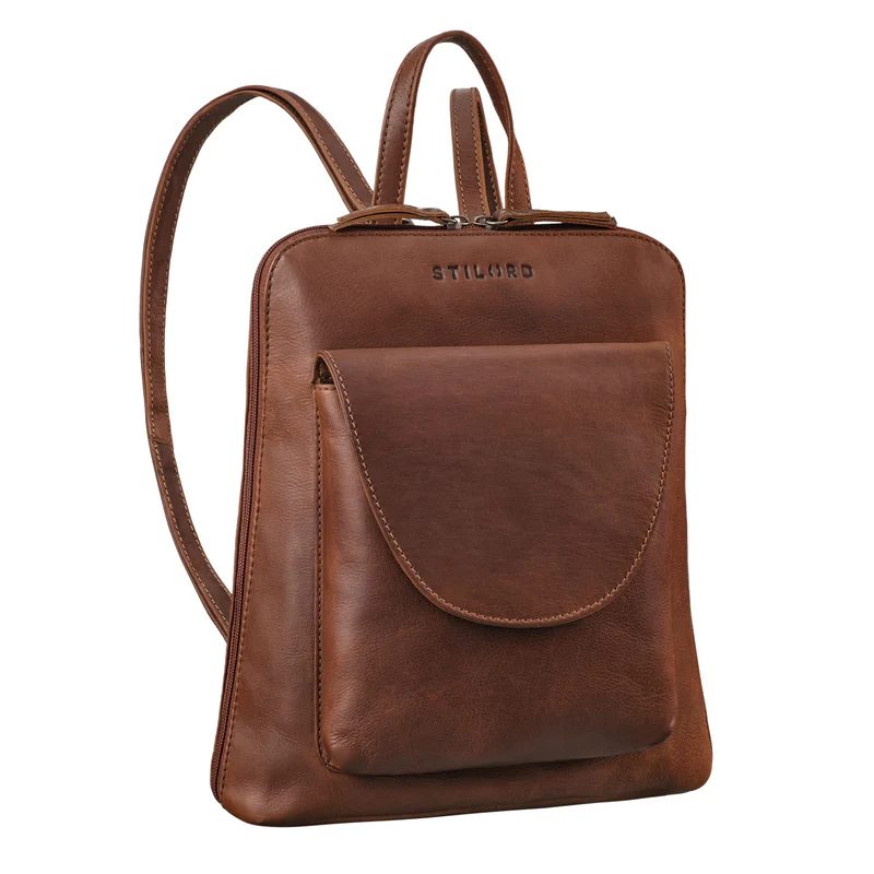 "Bernice" Eleganter Rucksack Damen Leder Tagesrucksack