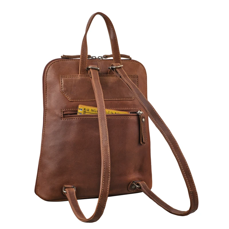 "Bernice" Eleganter Rucksack Damen Leder Tagesrucksack