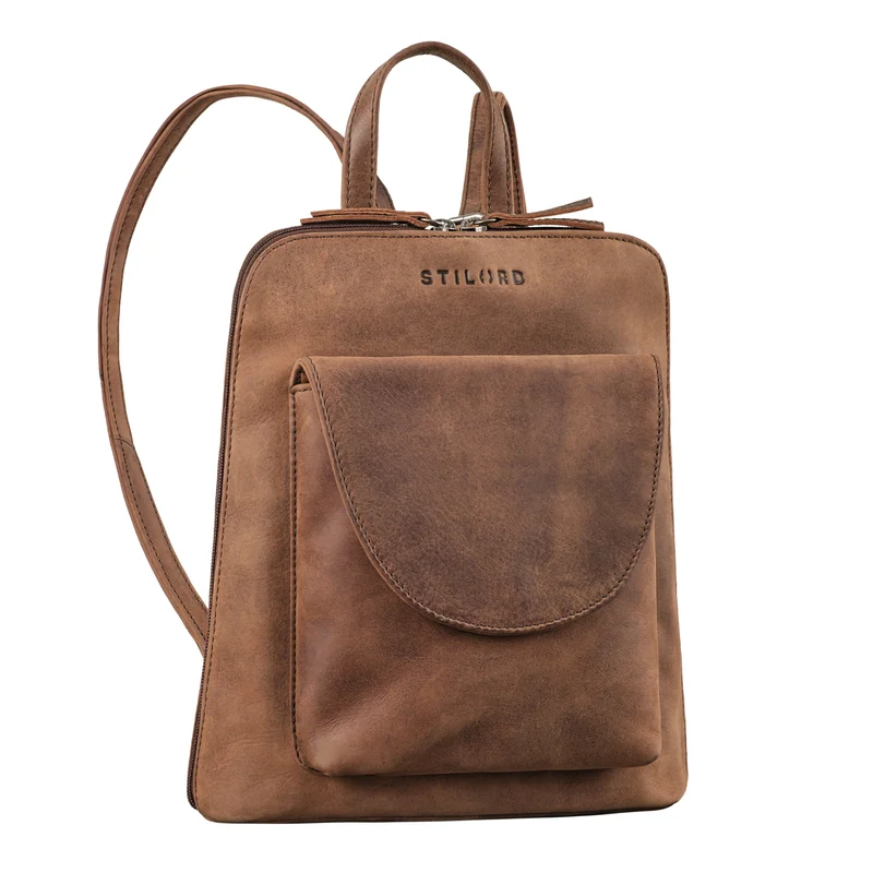 "Bernice" Eleganter Rucksack Damen Leder Tagesrucksack