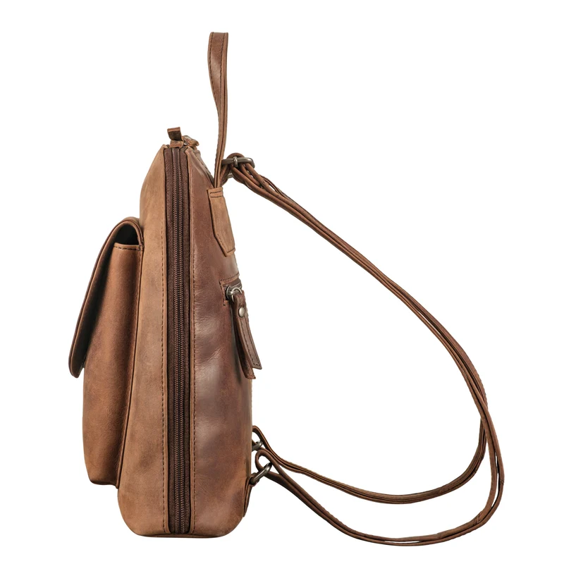 "Bernice" Eleganter Rucksack Damen Leder Tagesrucksack