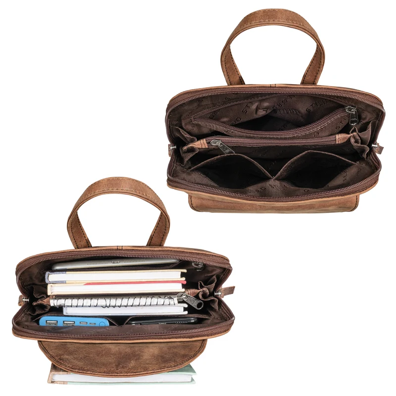 "Bernice" Eleganter Rucksack Damen Leder Tagesrucksack