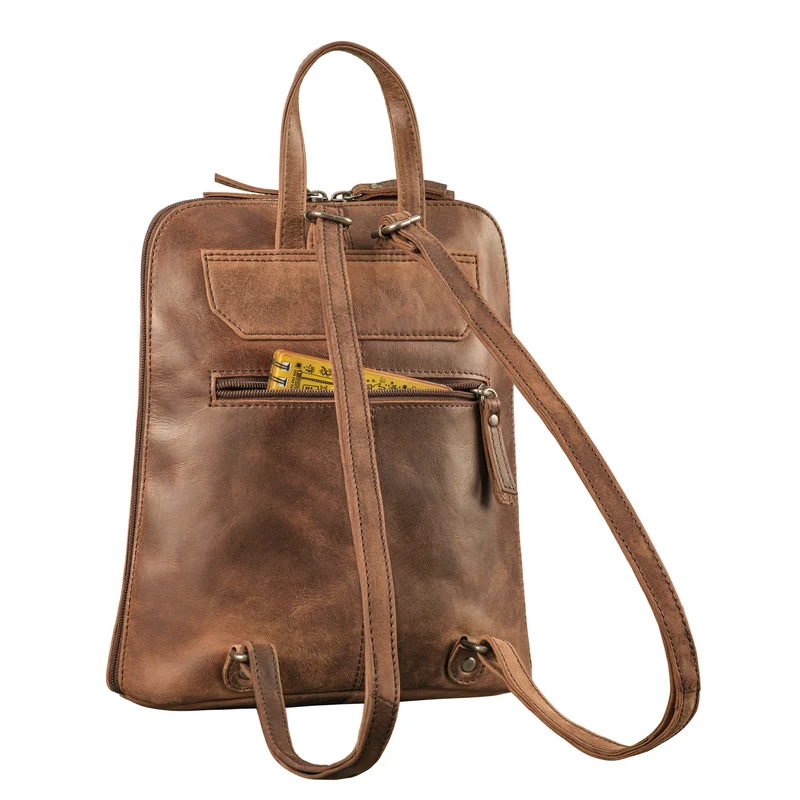 "Bernice" Eleganter Rucksack Damen Leder Tagesrucksack