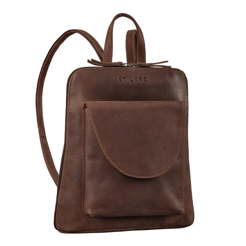 "Bernice" Eleganter Rucksack Damen Leder Tagesrucksack