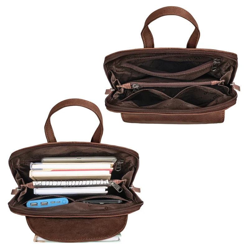 "Bernice" Eleganter Rucksack Damen Leder Tagesrucksack