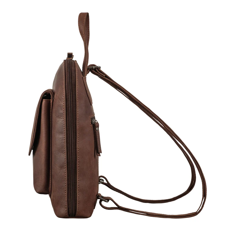 "Bernice" Eleganter Rucksack Damen Leder Tagesrucksack