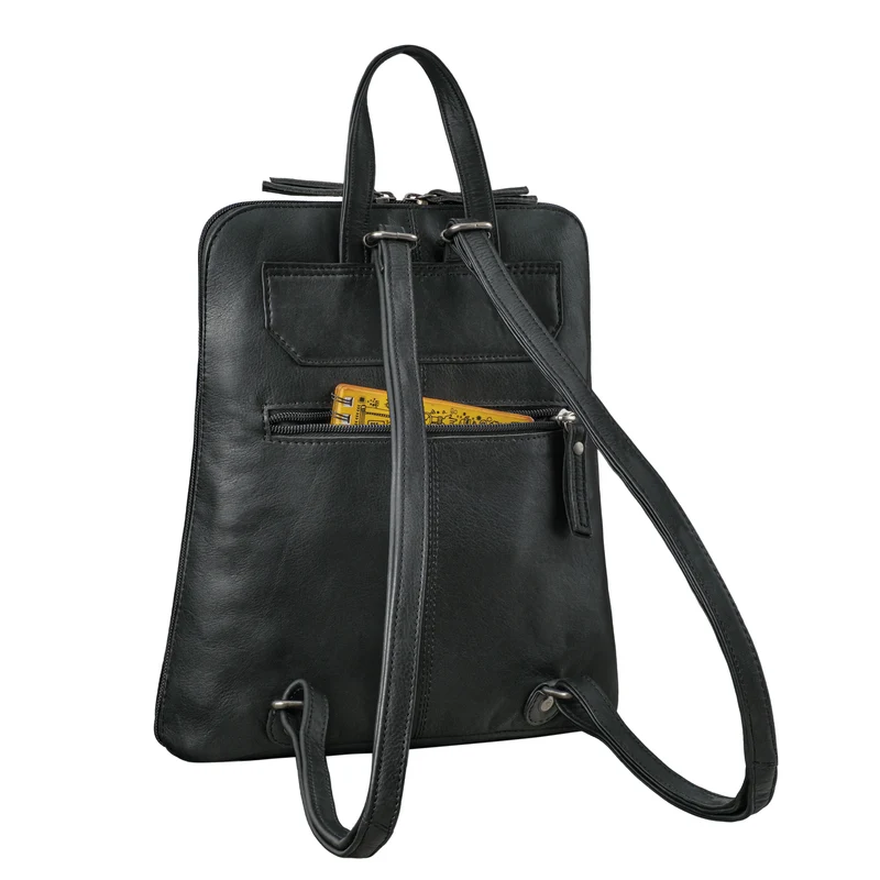 "Bernice" Eleganter Rucksack Damen Leder Tagesrucksack