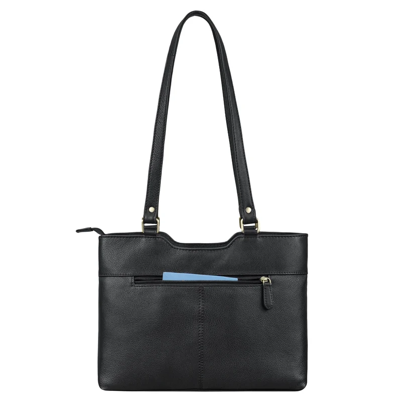 "Phoebe" Vintage Leder Shopper Damen Geflochten mit langen Henkeln