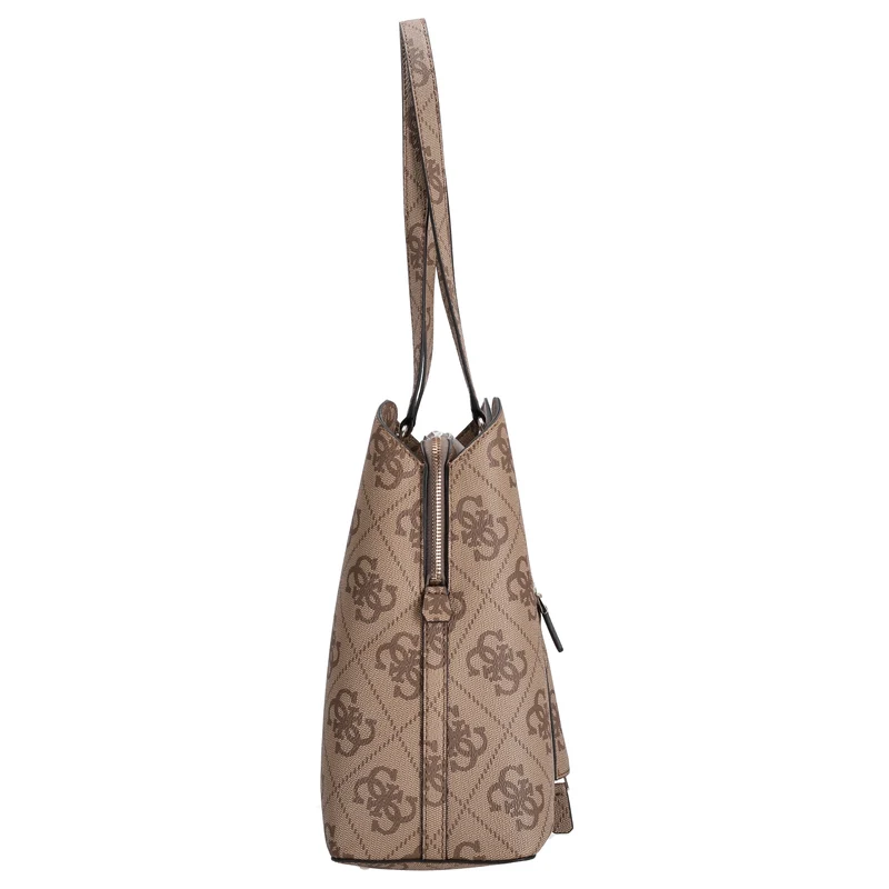 Guess Janie Logo Tote - Shopper 46 cm (latte logo)