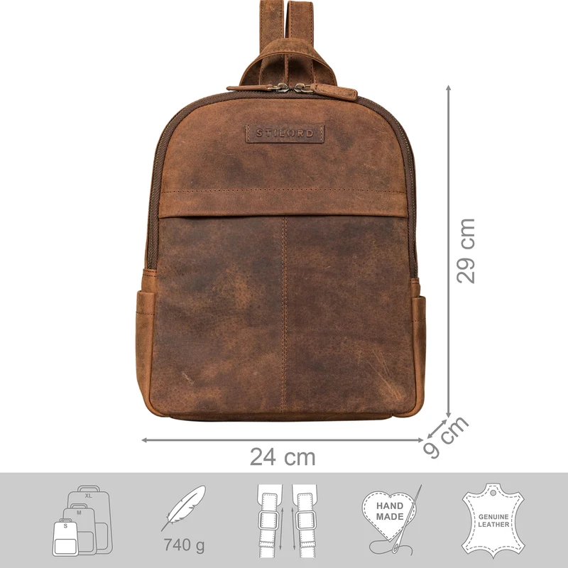 "Klara" Raffinierter Rucksack Damen Leder Klein