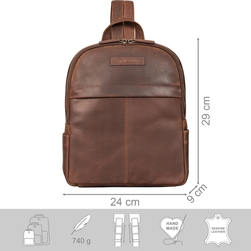 "Klara" Raffinierter Rucksack Damen Leder Klein
