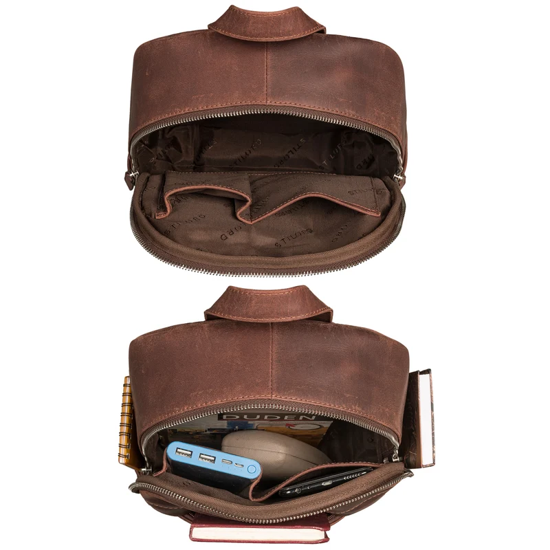 "Klara" Raffinierter Rucksack Damen Leder Klein