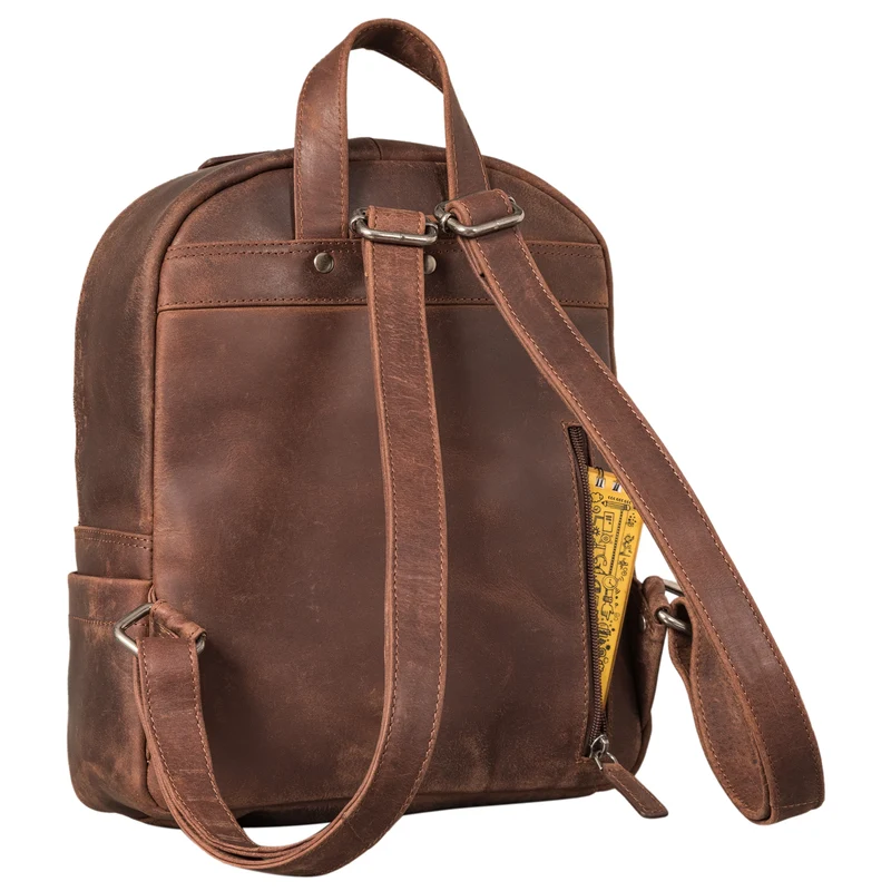 "Klara" Raffinierter Rucksack Damen Leder Klein