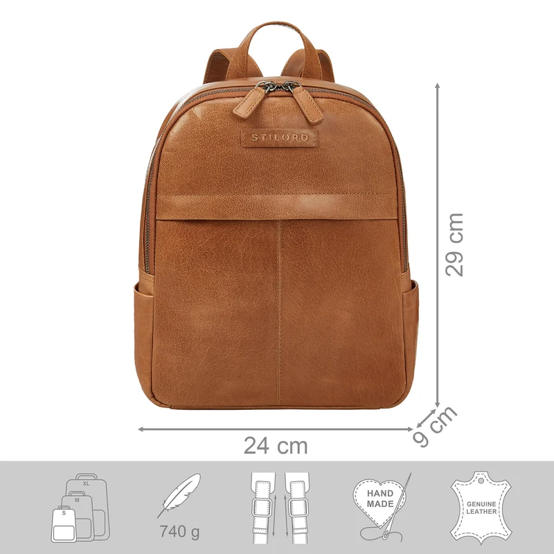 "Klara" Raffinierter Rucksack Damen Leder Klein