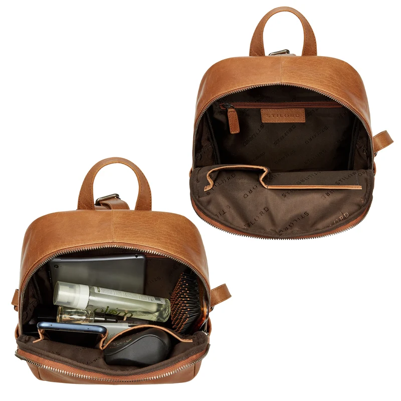 "Klara" Raffinierter Rucksack Damen Leder Klein