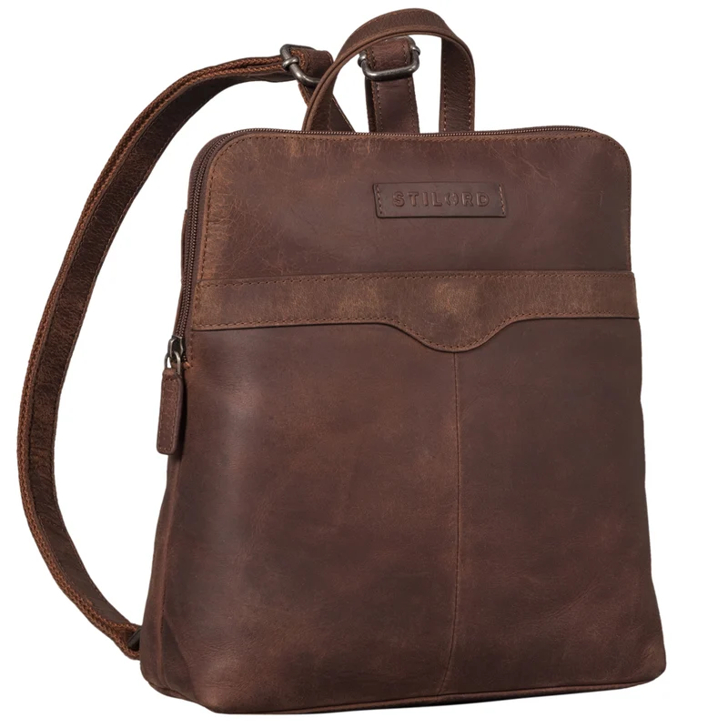 "Heidi" Eleganter Lederrucksack Damen Echtleder klein diebstahlsicher