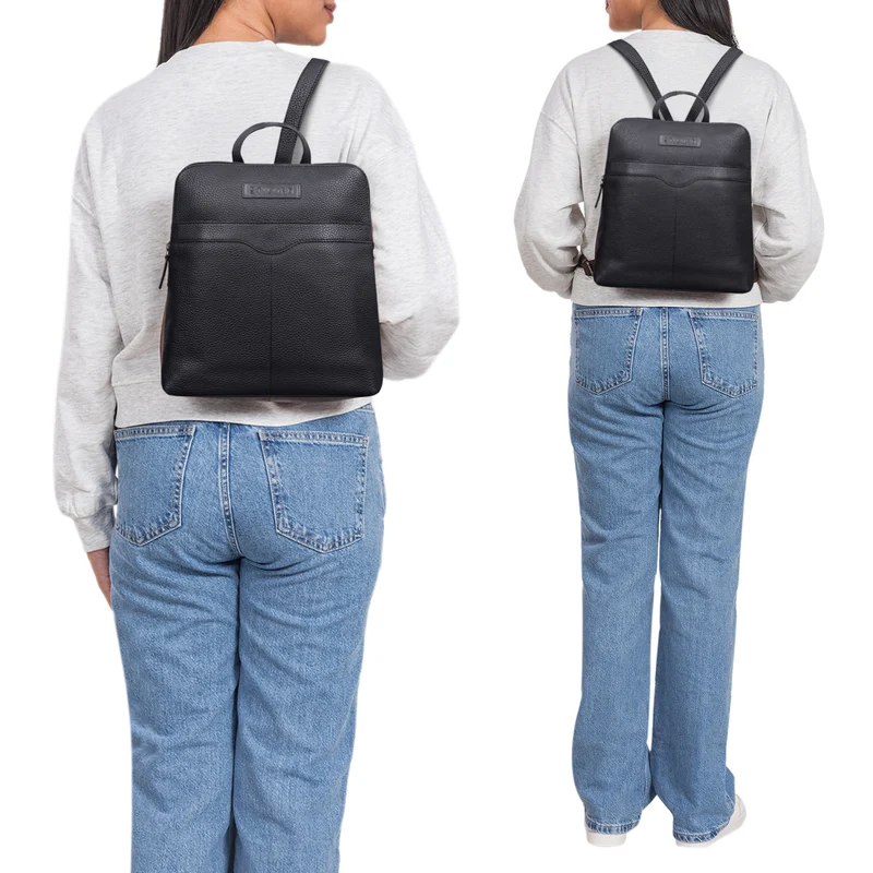 "Heidi" Eleganter Lederrucksack Damen Echtleder klein diebstahlsicher