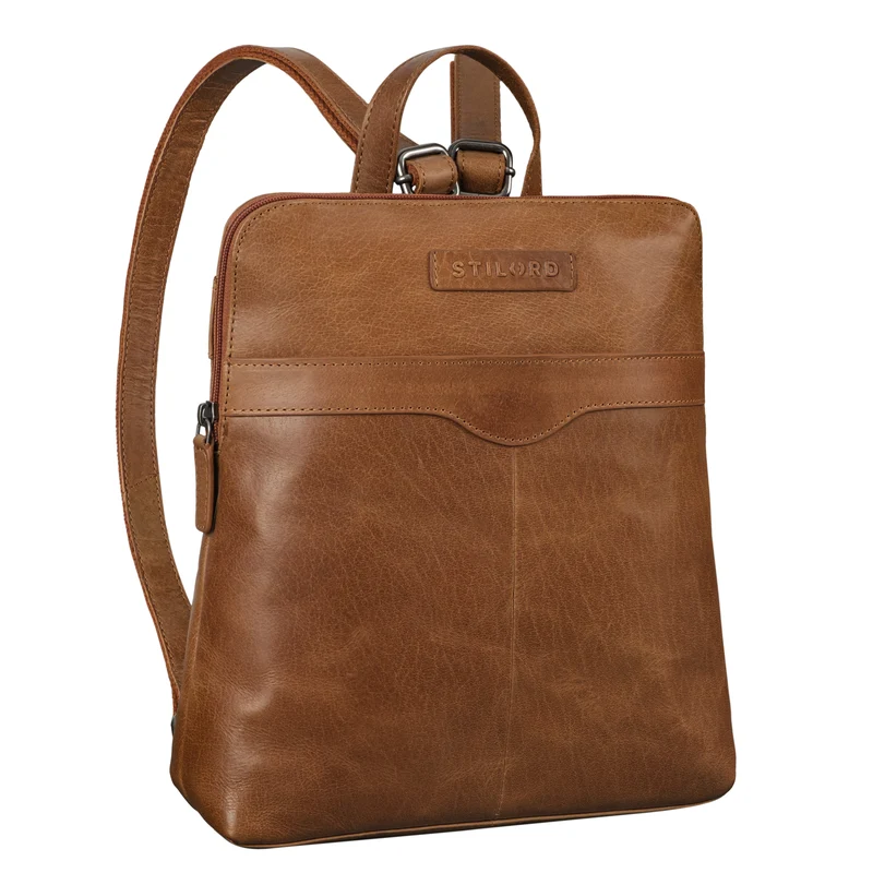 "Heidi" Eleganter Lederrucksack Damen Echtleder klein diebstahlsicher