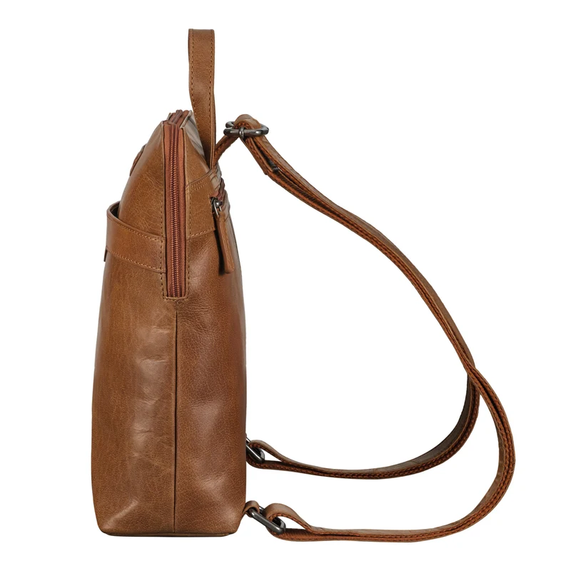 "Heidi" Eleganter Lederrucksack Damen Echtleder klein diebstahlsicher
