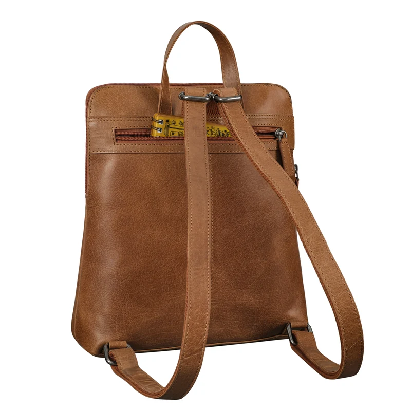 "Heidi" Eleganter Lederrucksack Damen Echtleder klein diebstahlsicher