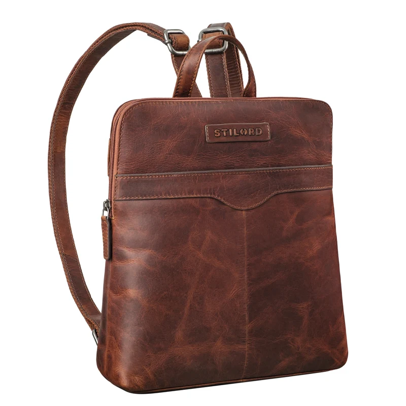 "Heidi" Eleganter Lederrucksack Damen Echtleder klein diebstahlsicher