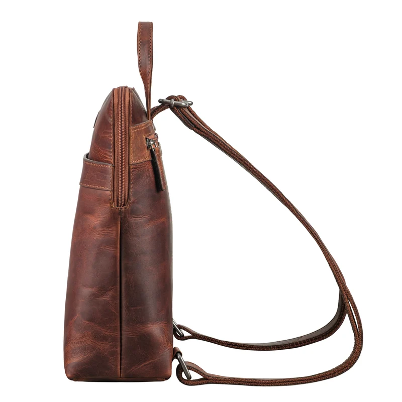 "Heidi" Eleganter Lederrucksack Damen Echtleder klein diebstahlsicher