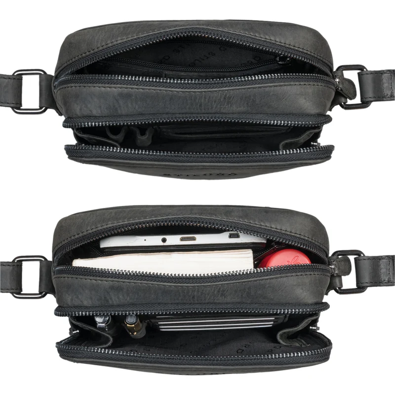 "Tobias" Kleine Herrenhandtasche Leder