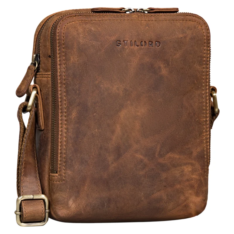 "Tobias" Kleine Herrenhandtasche Leder
