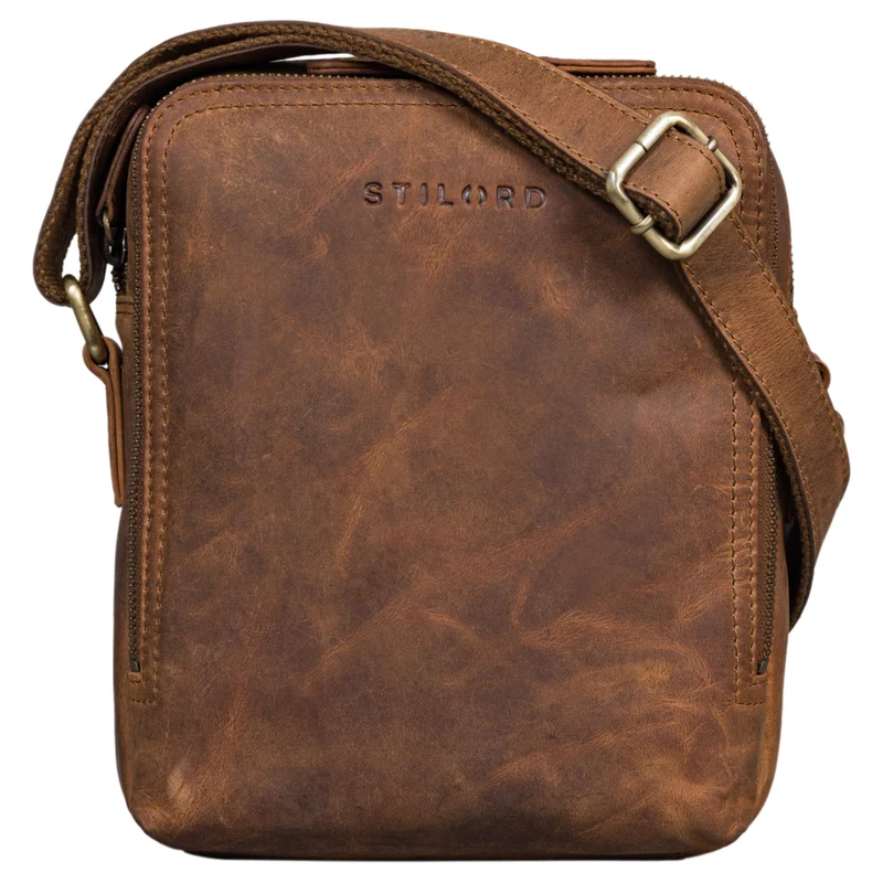 "Tobias" Kleine Herrenhandtasche Leder