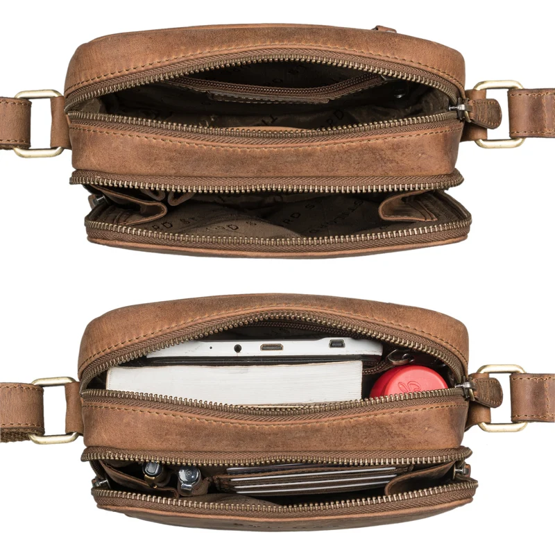 "Tobias" Kleine Herrenhandtasche Leder