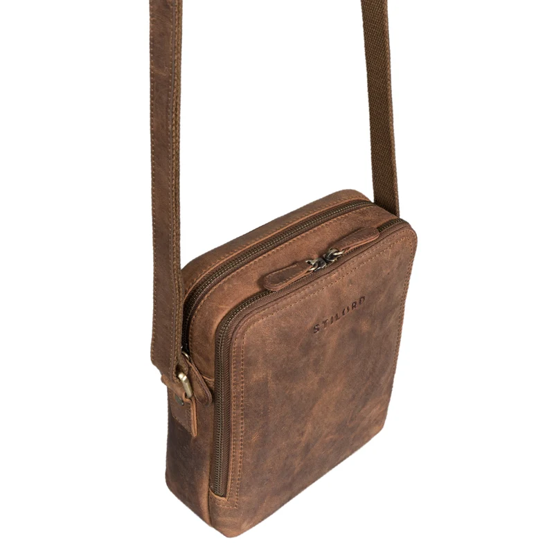 "Tobias" Kleine Herrenhandtasche Leder