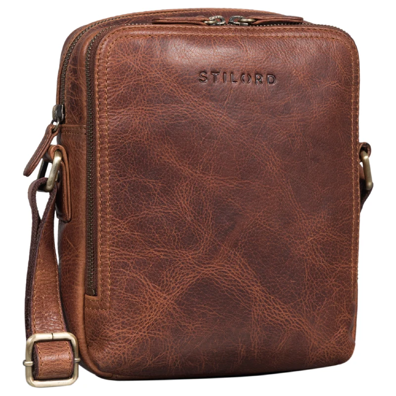 "Tobias" Kleine Herrenhandtasche Leder