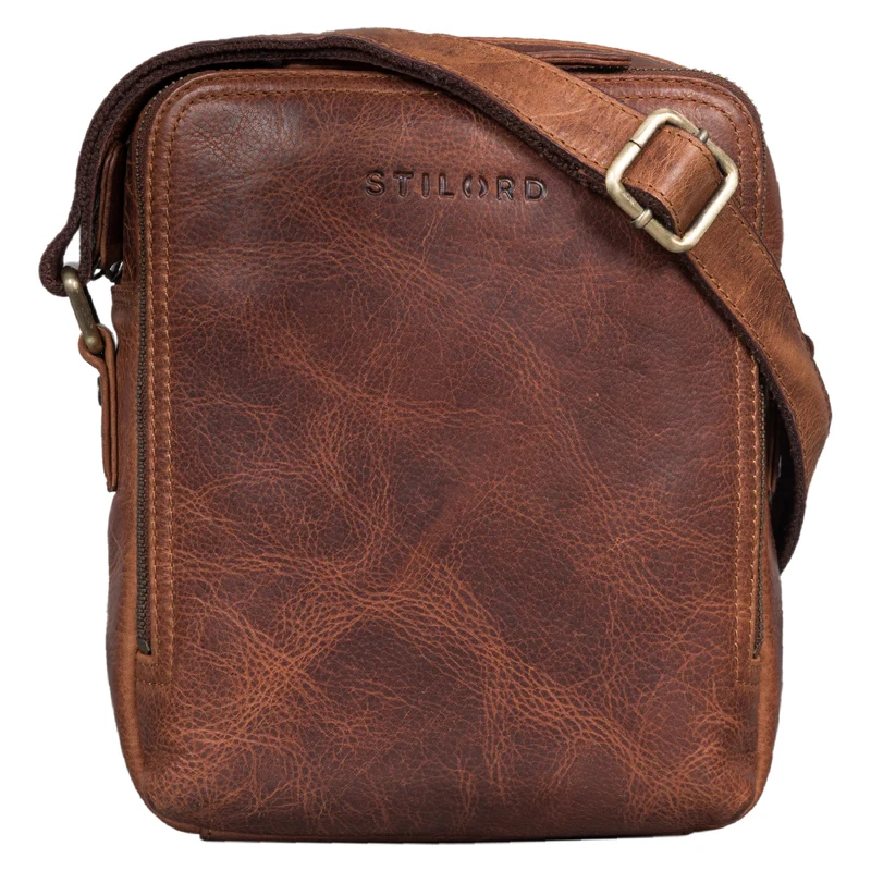 "Tobias" Kleine Herrenhandtasche Leder