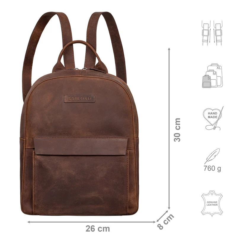 "Adelin" Modischer Rucksack Damen Leder
