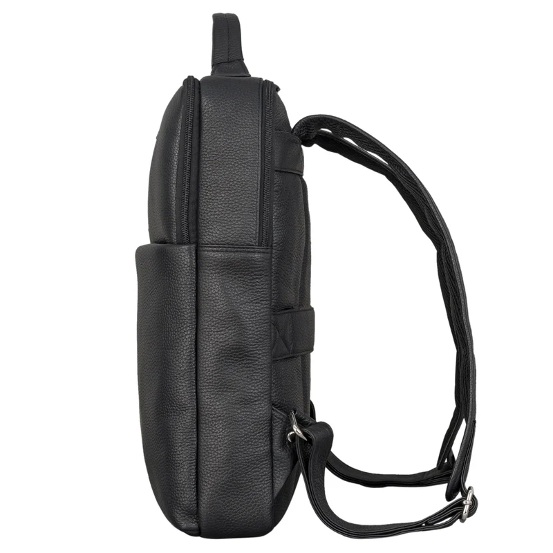 "Noé" schmaler Leder Laptoprucksack 14 Zoll im Vintage-Look