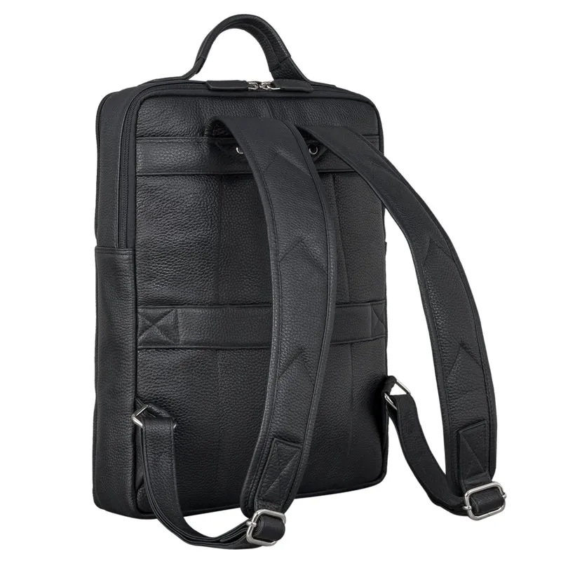 "Noé" schmaler Leder Laptoprucksack 14 Zoll im Vintage-Look