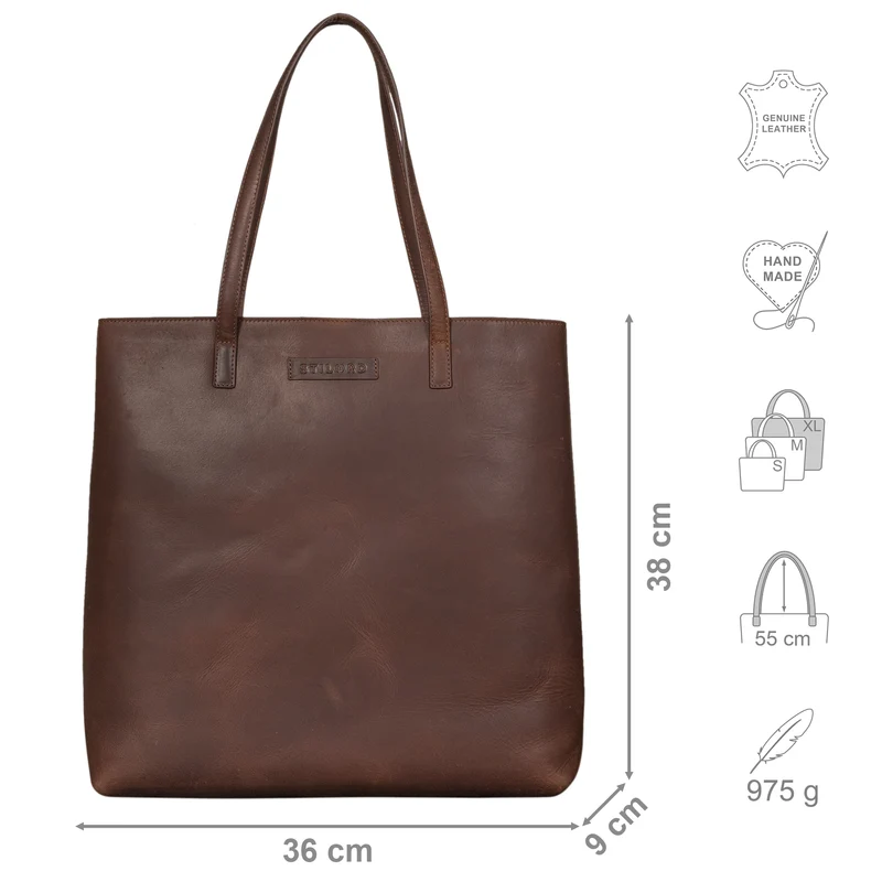 "Carlotta" Leder Shopper Tasche Damen Groß