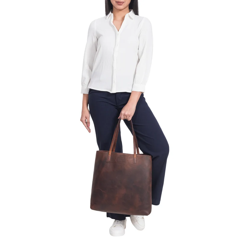 "Carlotta" Leder Shopper Tasche Damen Groß