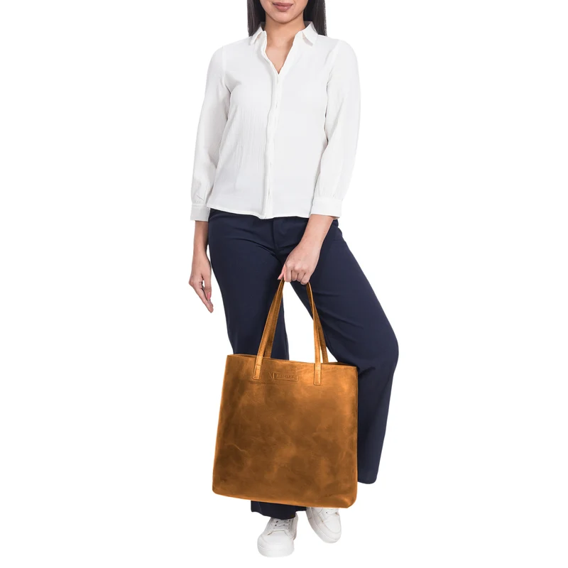 "Carlotta" Leder Shopper Tasche Damen Groß