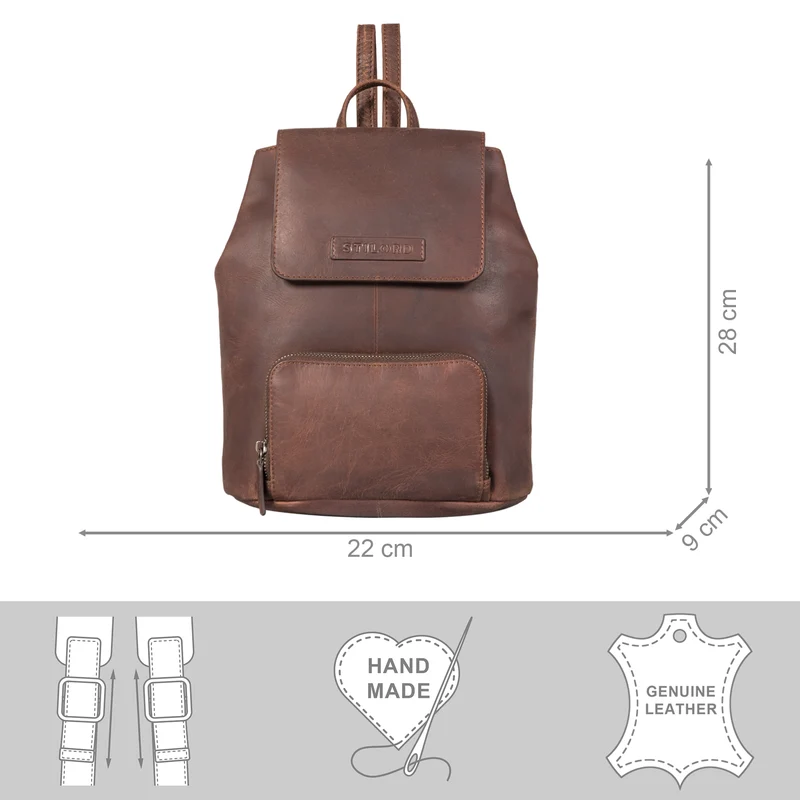 STILORD "Johanna" Kleiner Lederrucksack Damen Modern