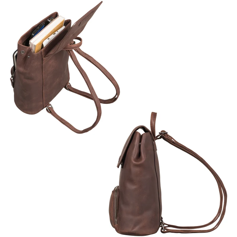 STILORD "Johanna" Kleiner Lederrucksack Damen Modern