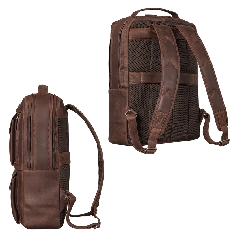 "Egon" Moderner Laptop Rucksack 15 Zoll Leder
