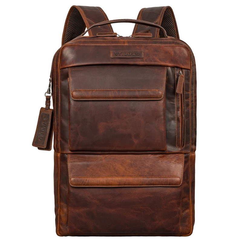 "Egon" Moderner Laptop Rucksack 15 Zoll Leder